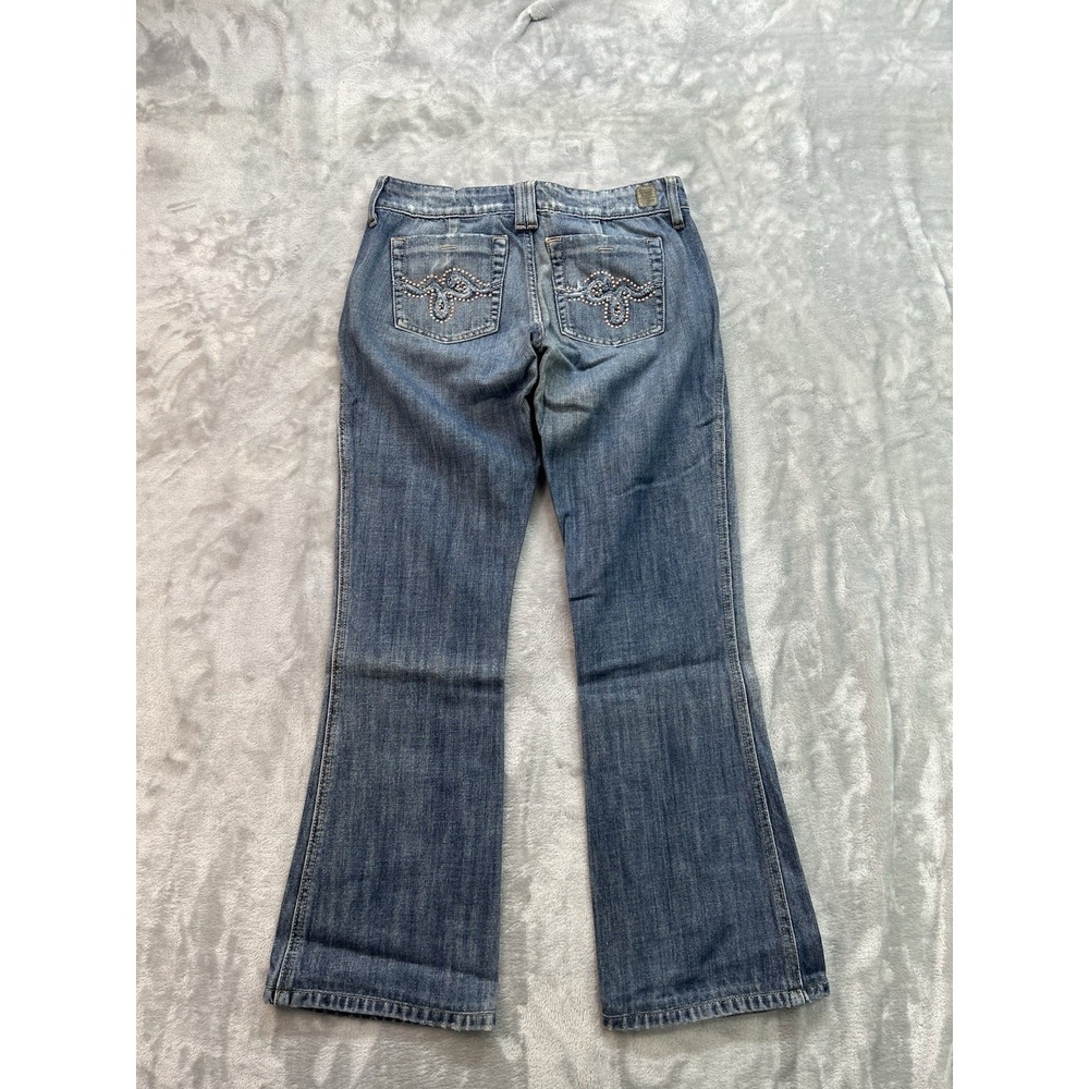 Guess Y2K Jeans Womens Sz 26 Blue Bootcut Western Cowgirl Boho Low Rise Denim - Picture 2 of 14